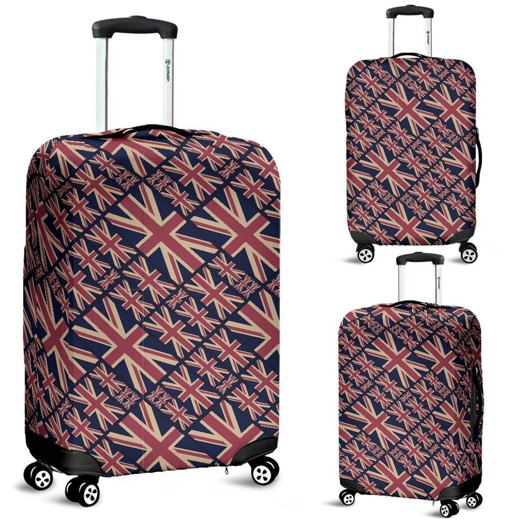 London British Flag Pattern Print Luggage Cover Protector-grizzshop