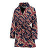 London British Flag Pattern Print Women Long Robe-grizzshop