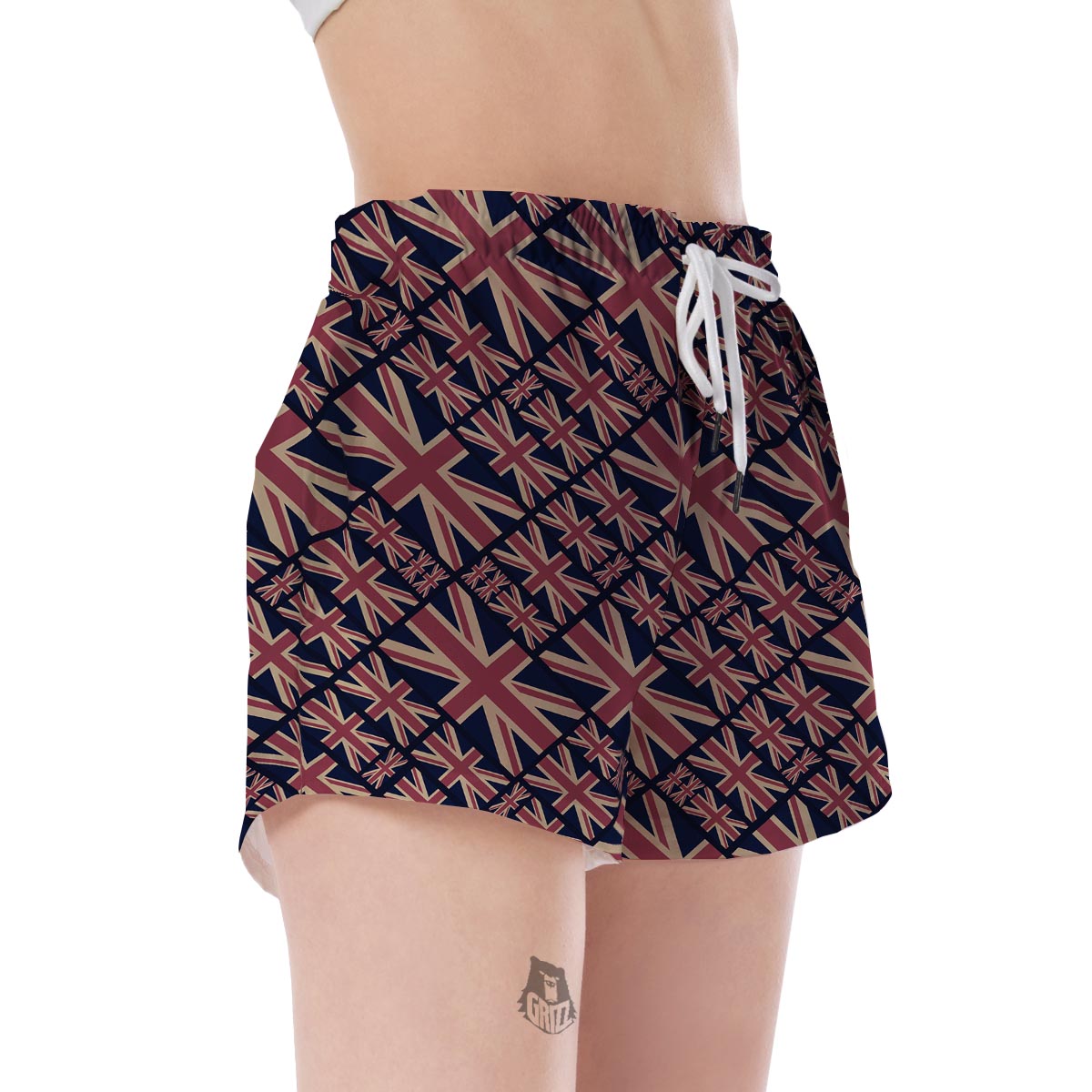 London British Flag Pattern Print Women's Shorts-grizzshop