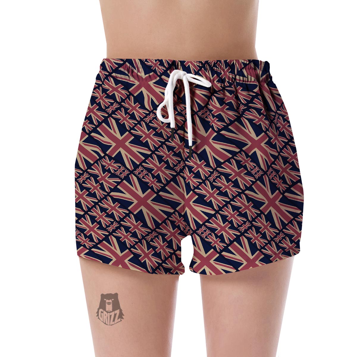 London British Flag Pattern Print Women's Shorts-grizzshop