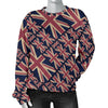 London British Flag Pattern Print Women's Sweatshirt-grizzshop