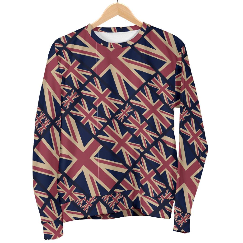 London British Flag Pattern Print Women's Sweatshirt-grizzshop