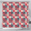 London Lover Pattern Print Bathroom Shower Curtain-grizzshop