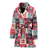 London Lover Pattern Print Women Long Robe-grizzshop