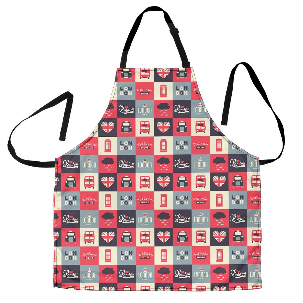 London Lover Pattern Print Women's Apron-grizzshop
