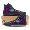 Lotus Boho Spiritual Print Black High Top Shoes-grizzshop