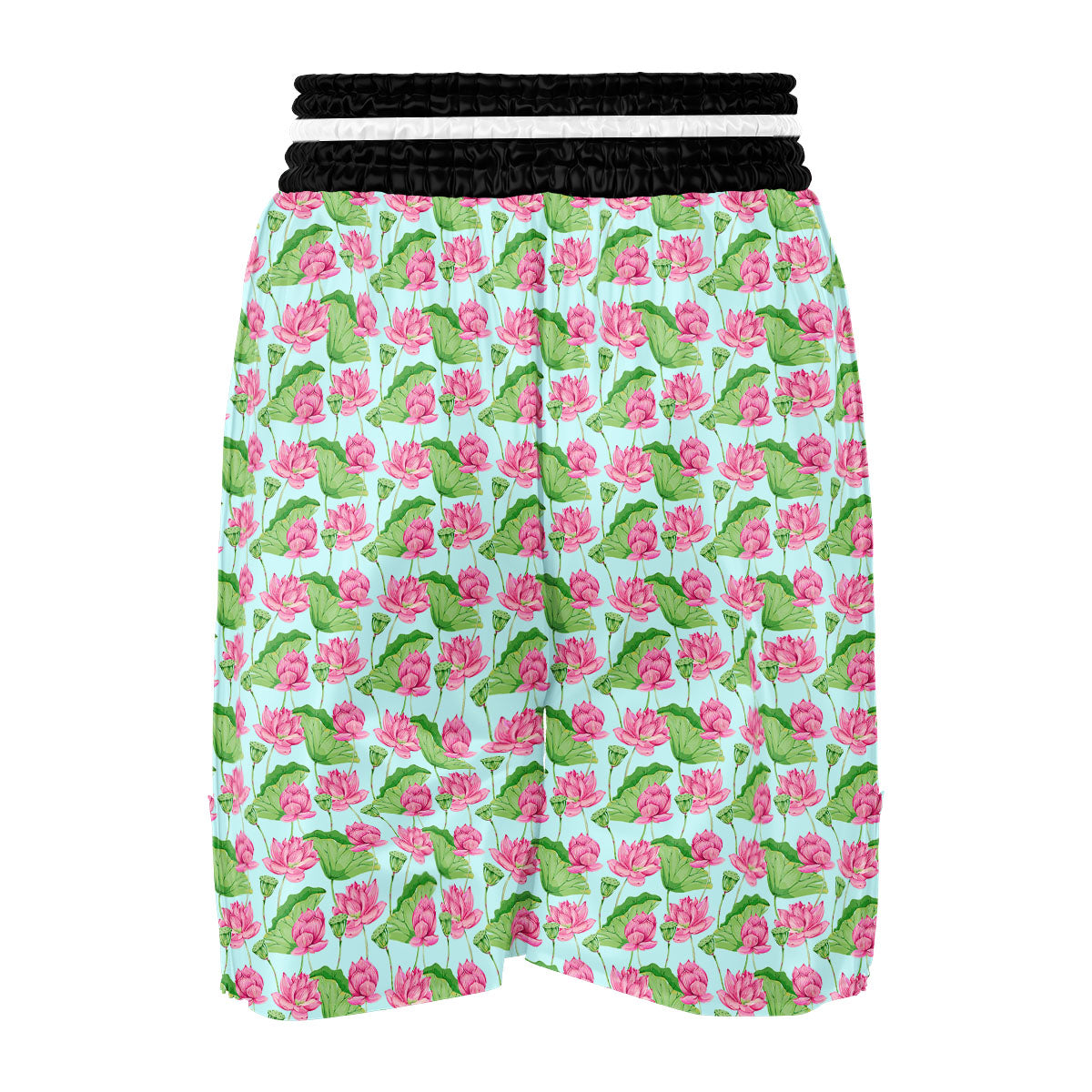 Lotus Leaf And Flower On The Water Print Pattern Boxing Shorts-grizzshop
