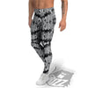 Lotus Monochrome Print Pattern Men's Leggings-grizzshop