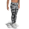 Lotus Monochrome Print Pattern Men's Leggings-grizzshop