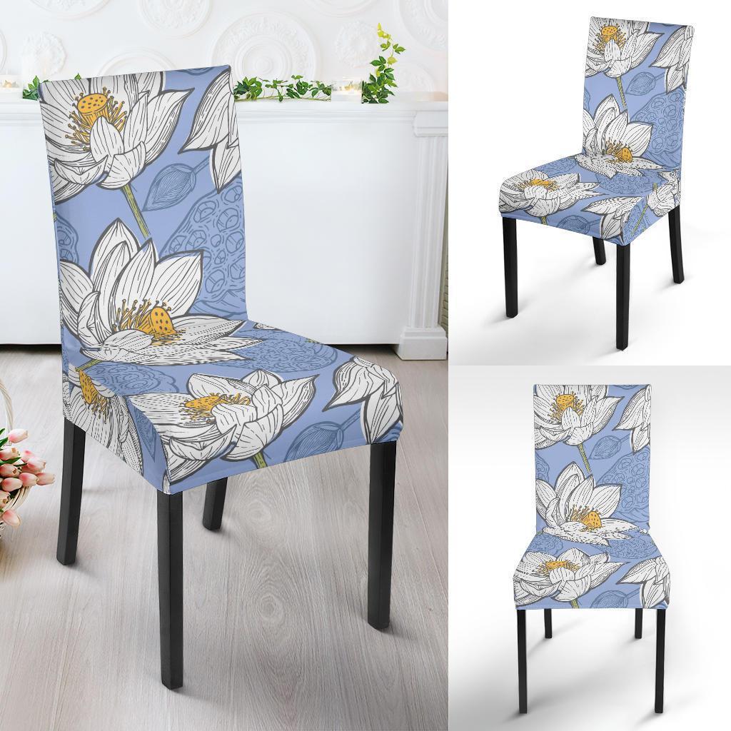 Lotus Pattern Print Chair Cover-grizzshop