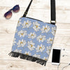 Lotus Pattern Print Crossbody Bags-grizzshop