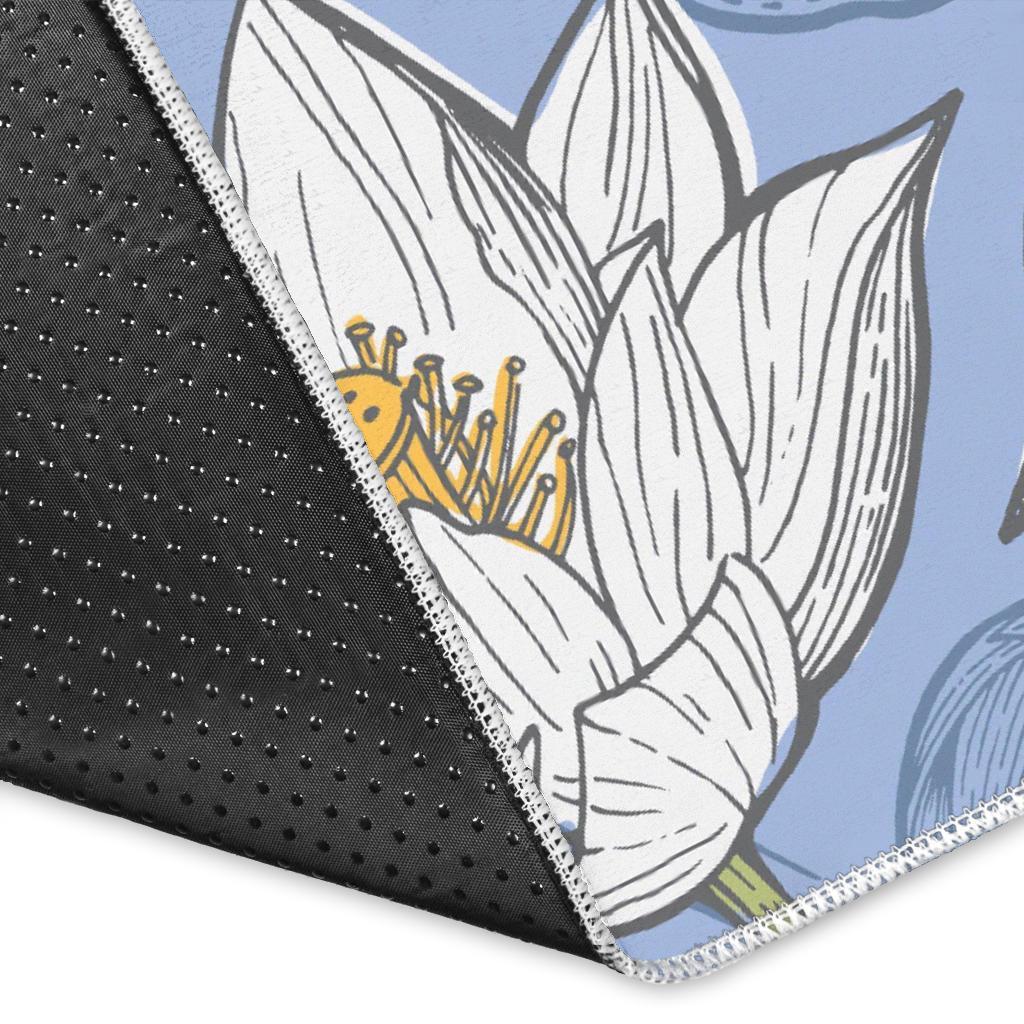 Lotus Pattern Print Floor Mat-grizzshop