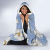 Lotus Pattern Print Hooded Blanket-grizzshop