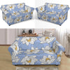 Lotus Pattern Print Loveseat Cover-grizzshop