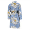 Lotus Pattern Print Men Long Robe-grizzshop