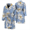 Lotus Pattern Print Men Long Robe-grizzshop