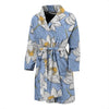 Lotus Pattern Print Men Long Robe-grizzshop