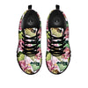 Lotus Pink Print Pattern Black Sneaker-grizzshop