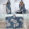 Lotus Print Pattern Hooded Blanket-grizzshop