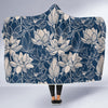 Lotus Print Pattern Hooded Blanket-grizzshop