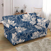 Lotus Print Pattern Loveseat Cover-grizzshop