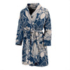 Lotus Print Pattern Men Long Robe-grizzshop