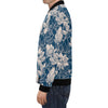 Lotus Print Pattern Men's Bomber Jacket-grizzshop