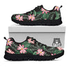 Lotus Tropical Print Pattern Black Sneaker-grizzshop