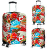 Love Canada Pattern Print Luggage Cover Protector-grizzshop