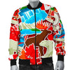 Love Canada Pattern Print Men's Bomber Jacket-grizzshop