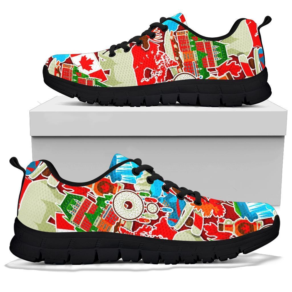 Love Canada Pattern Print Sneaker Shoes For Men Women-grizzshop