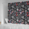 Love New York Print Pattern Bathroom Shower Curtain-grizzshop