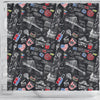 Love New York Print Pattern Bathroom Shower Curtain-grizzshop