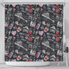 Love New York Print Pattern Bathroom Shower Curtain-grizzshop