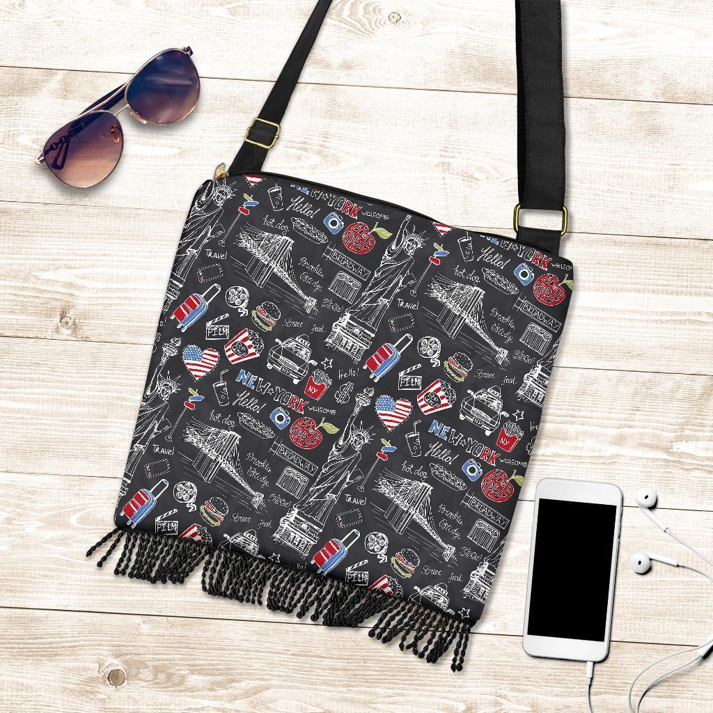 Love New York Print Pattern Crossbody bags-grizzshop