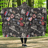 Love New York Print Pattern Hooded Blanket-grizzshop