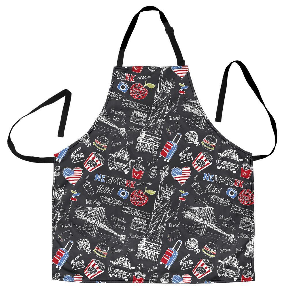 Love New York Print Pattern Men's Apron-grizzshop