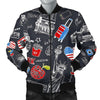 Love New York Print Pattern Men's Bomber Jacket-grizzshop