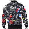 Love New York Print Pattern Men's Bomber Jacket-grizzshop