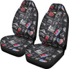 Love New York Print Pattern Universal Fit Car Seat Covers-grizzshop