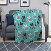 Love Turquoise Cat Print Blanket-grizzshop