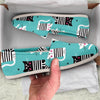 Love Turquoise Cat Print Canvas Shoes-grizzshop