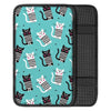 Love Turquoise Cat Print Car Console Cover-grizzshop