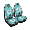 Love Turquoise Cat Print Car Seat Covers-grizzshop