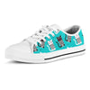 Love Turquoise Cat Print Men's Low Top Shoes-grizzshop