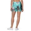 Love Turquoise Cat Print Mini Skirt-grizzshop