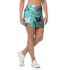 Love Turquoise Cat Print Mini Skirt-grizzshop