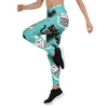 Love Turquoise Cat Print Women's Leggings-grizzshop