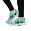 Love Turquoise Cat Print Women's Sneakers-grizzshop