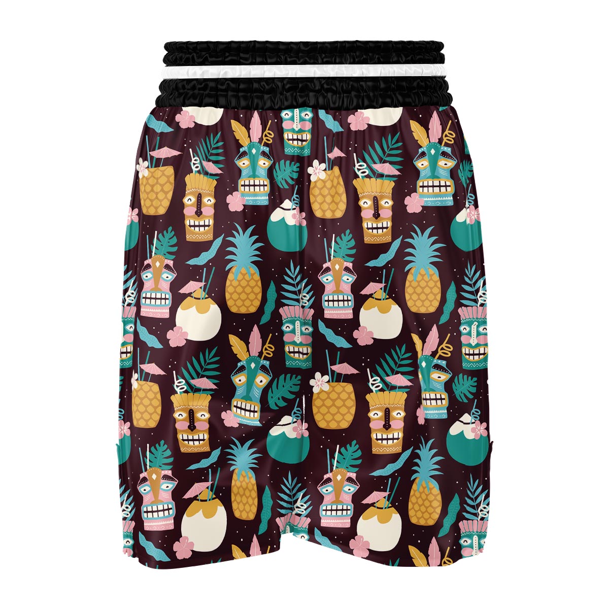 Luau Tiki Print Pattern Boxing Shorts-grizzshop